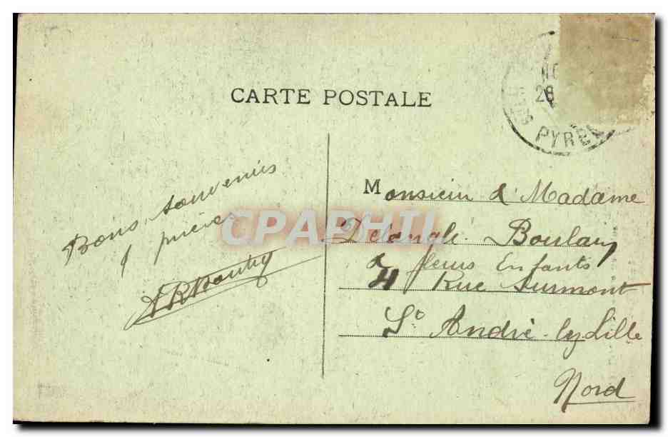 Fantaisie - Lourdes - La Basilique - CPA  — Verso