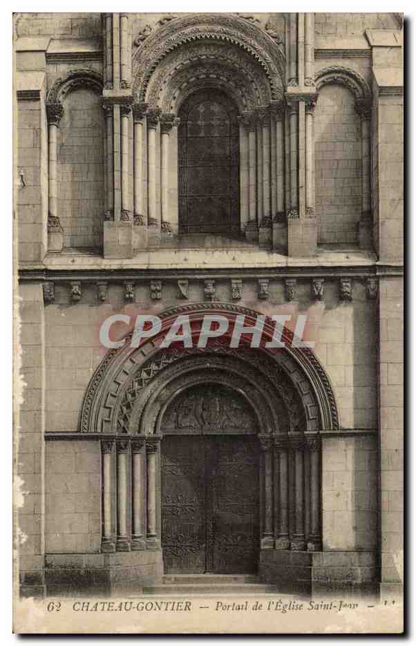 Chateau Gontier - Portail de l'Eglise - CPA 