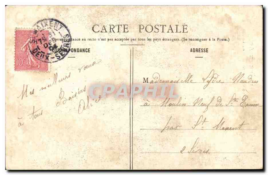 Fantaisie - Enfant - 1906 - Je vous recommande cette enfant - CPA  — Rückseite
