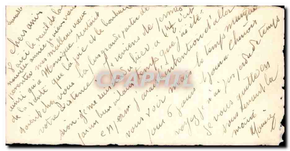 CPA Fantaise Bonne annee (carte petit format) — Rückseite