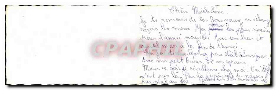 CPA Fantaise Bonne annee (carte petit format) — Verso