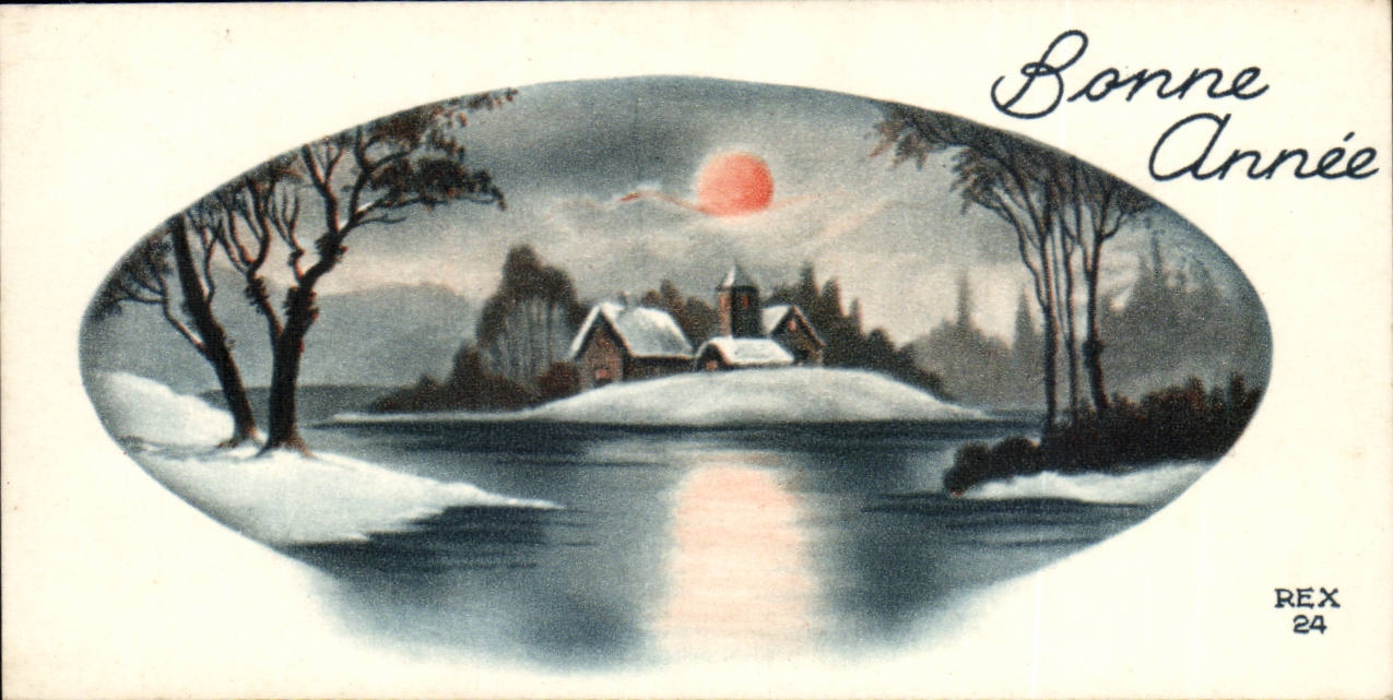 CPA Fantaise Enfant Bonne annee (carte petit format) 