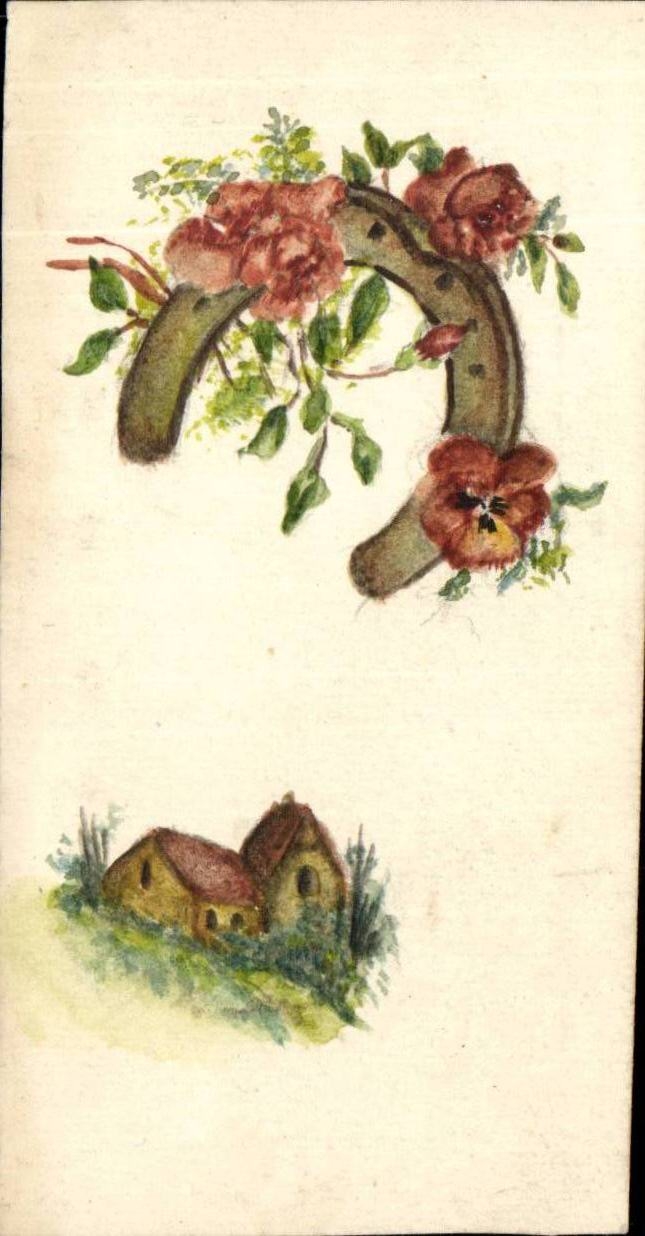 CPA Fantaise Fer a cheval(carte petit format) 