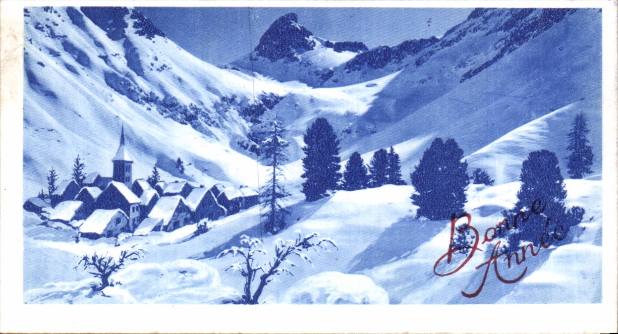 CPA Fantaise Bonne annee (carte petit format) 