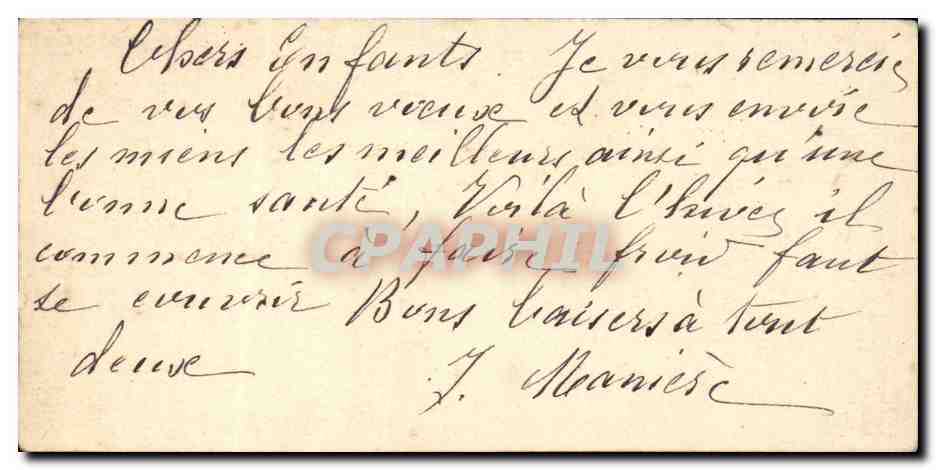 CPA Fantaise Bonne annee (carte petit format)  — Rückseite