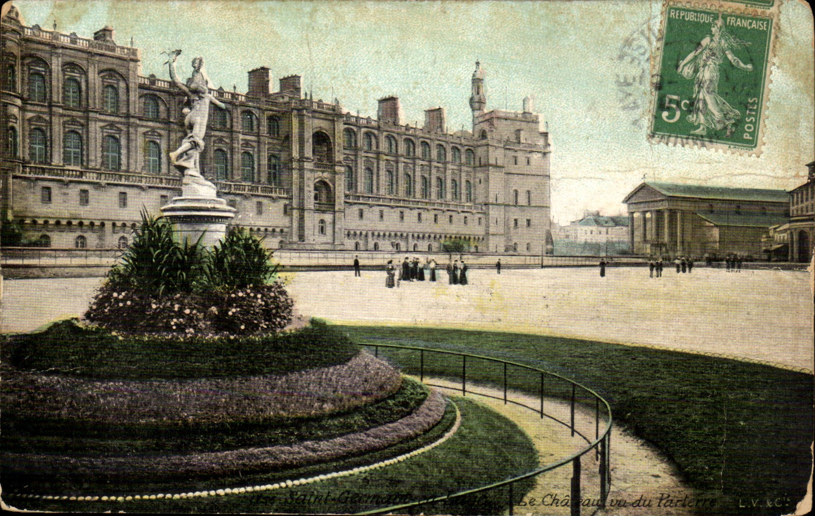 Le Château vu du Parterre — Saint-Germain-en-Laye — éditeur L.V. C.