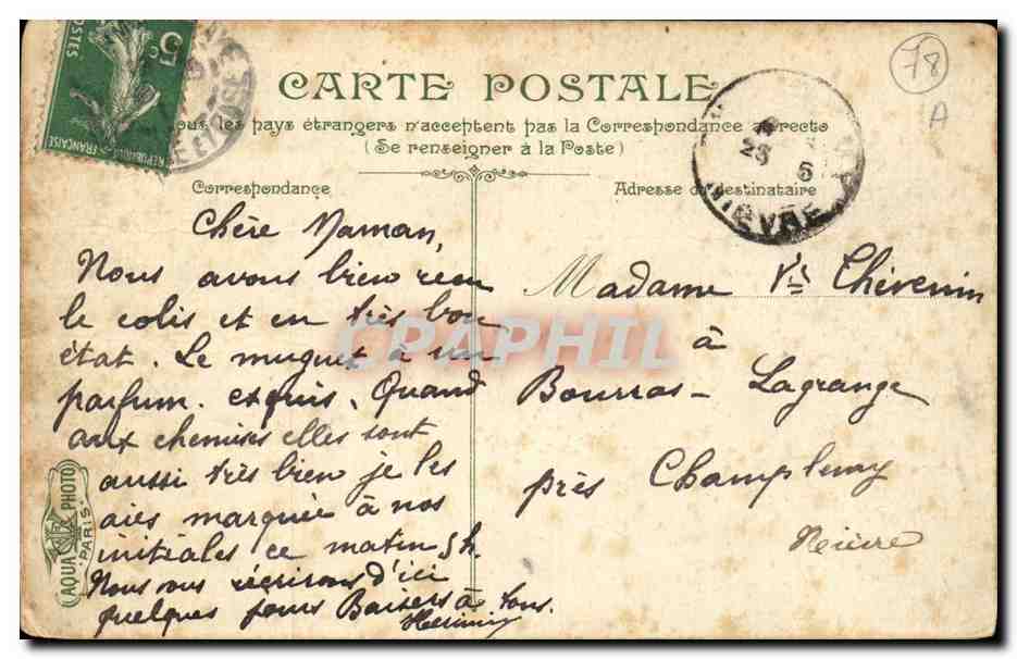 Le Château vu du Parterre — Saint-Germain-en-Laye — éditeur L.V. C. — Reverso