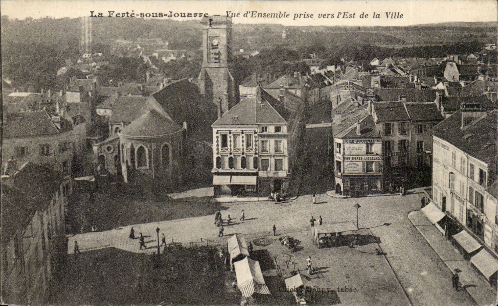 La Ferté-sous-Jouarre — Gesamtaufnahme vom Osten der Stadt — Cliché Bonny, tabac