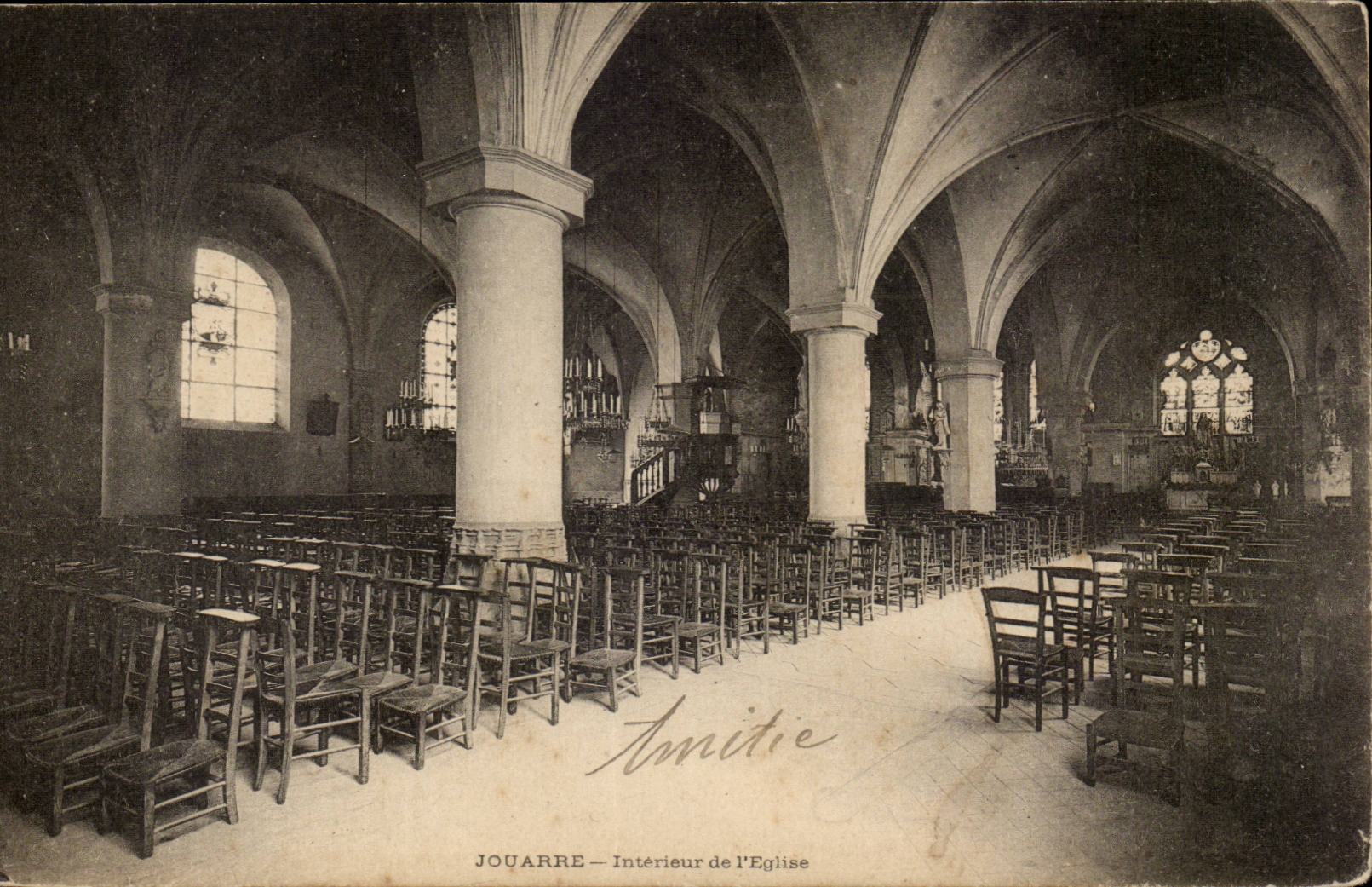 Jouarre CPA Interieur de l'eglise