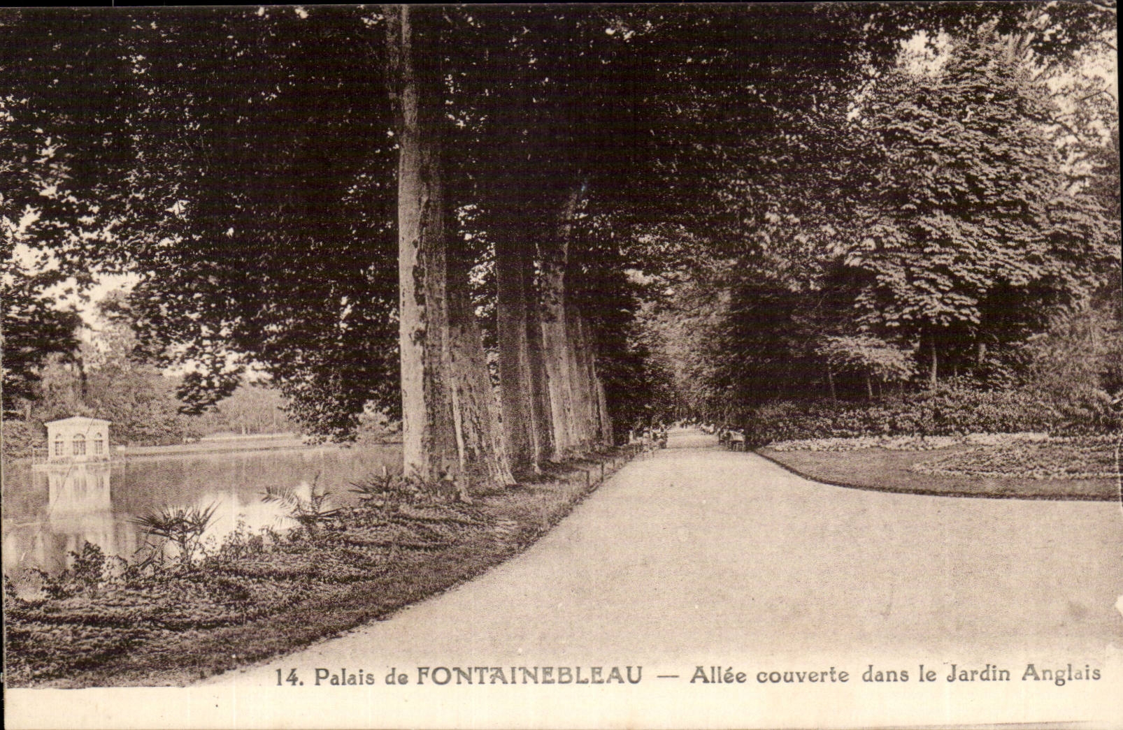 Palacio de FONTAINEBLEAU — Avenida cubierta en el Jardín Inglés