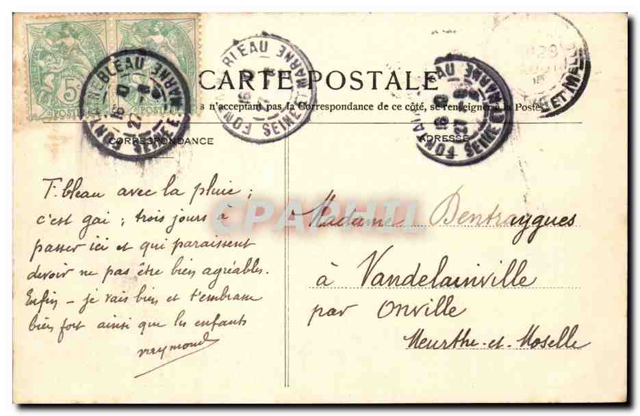 Woeste Grotten van Franchard — Bos van Fontainebleau — Onbekende uitgever, n° 99 — Achterkant