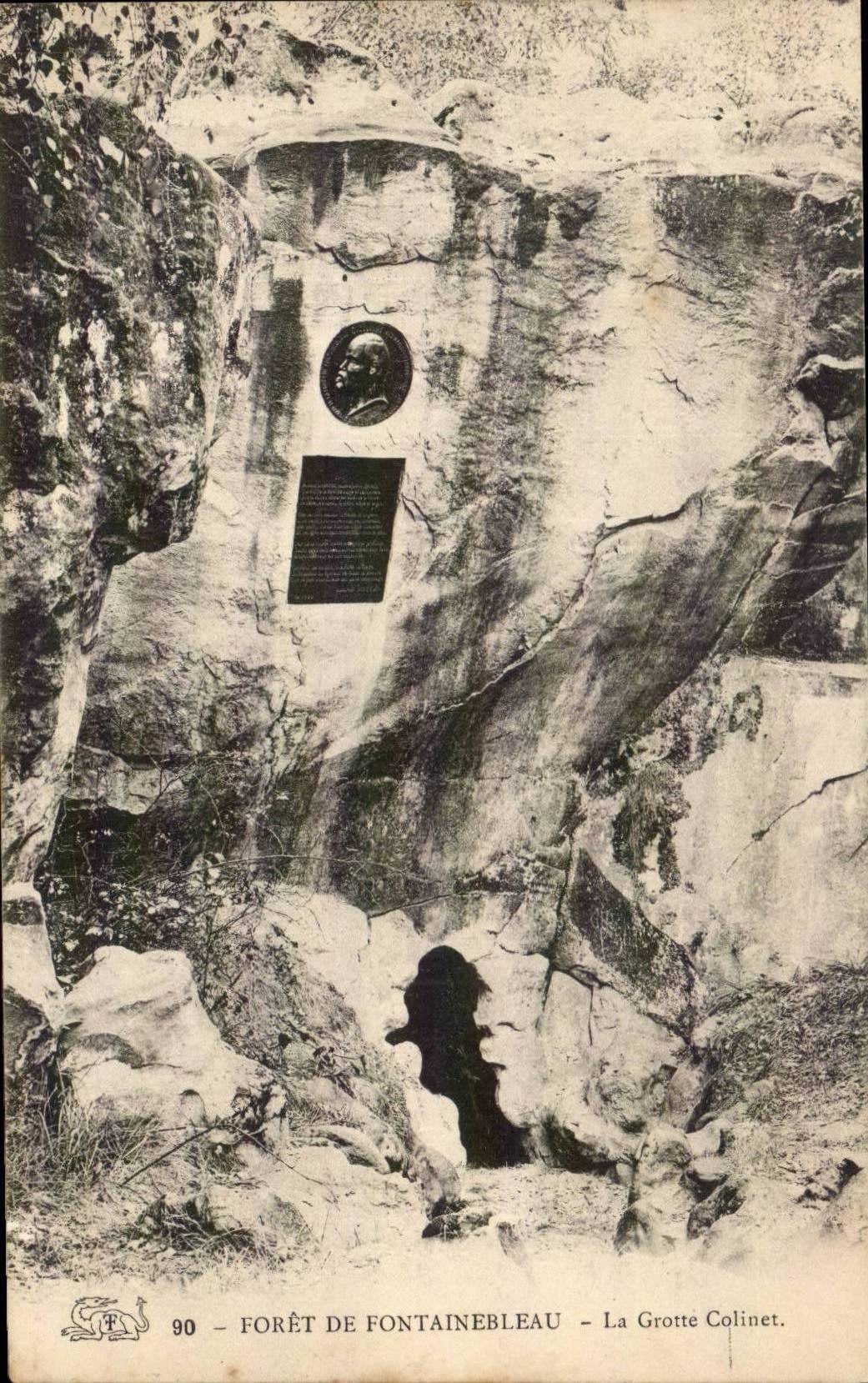 Wald von Fontainebleau — Höhle Colinet — Unbekannter Verlag, Nr. 90