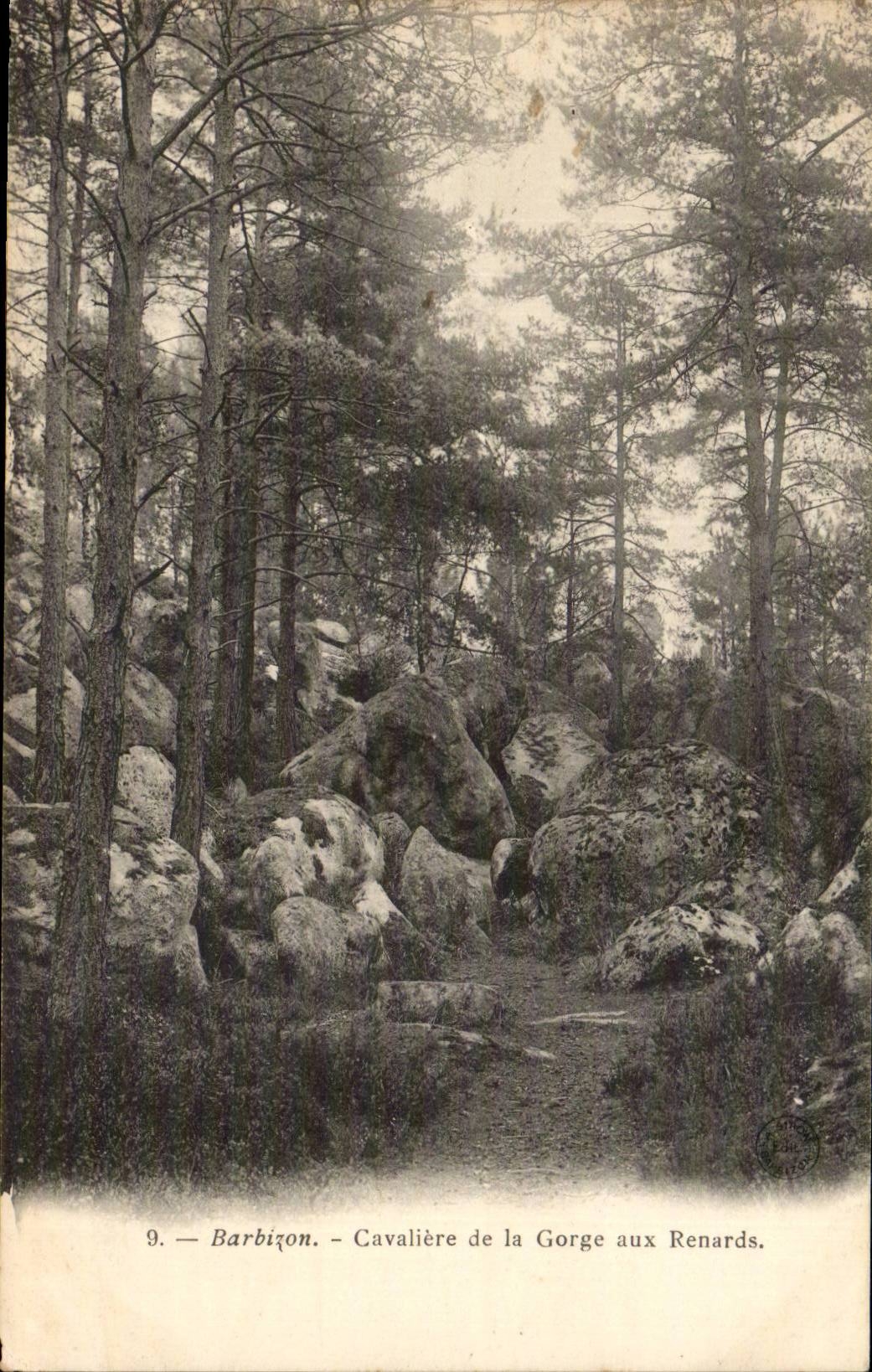 Barbizon CPA Cavaliere de la gorge aux Renards