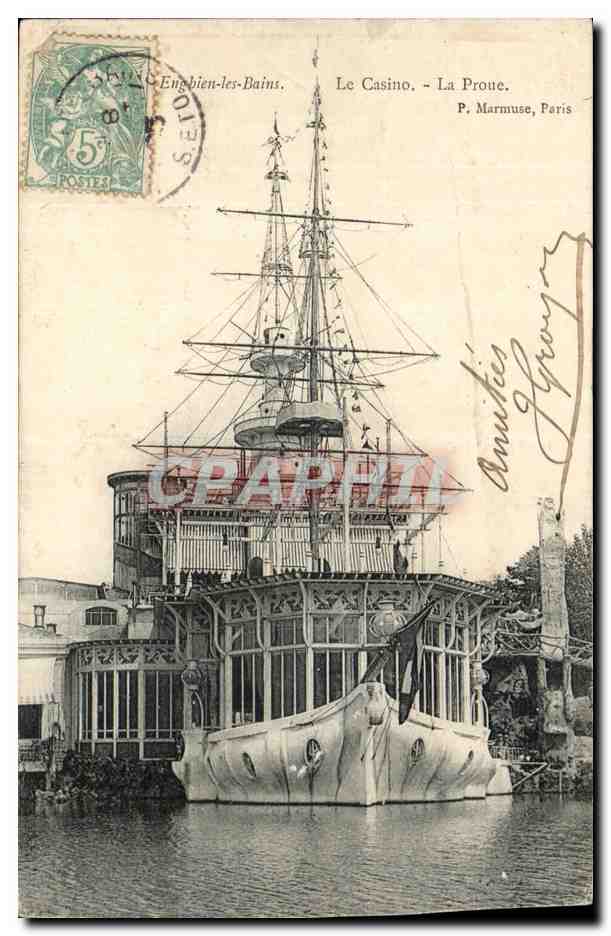 Enghien les Bains CPA le casino la proue (bateau boat)