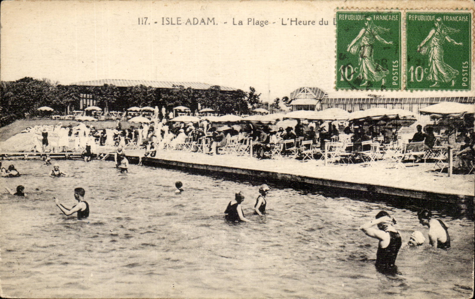 Isle Adam - La Plage - L'Heure du Léger - Édition G. Olivier, n°117