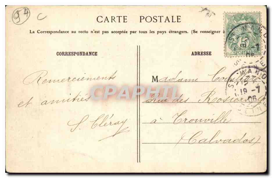 Vincennes CPA Iles Daumesnil le pont du chalet — Rückseite