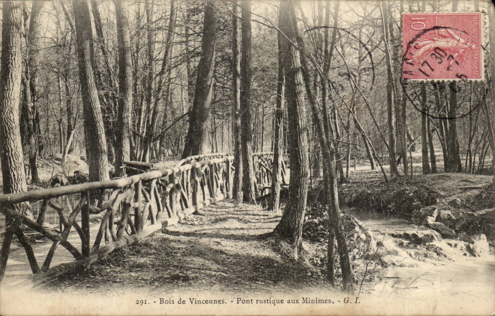 Bois de Vincennes - Pont rustique aux Minimes - G. I.
