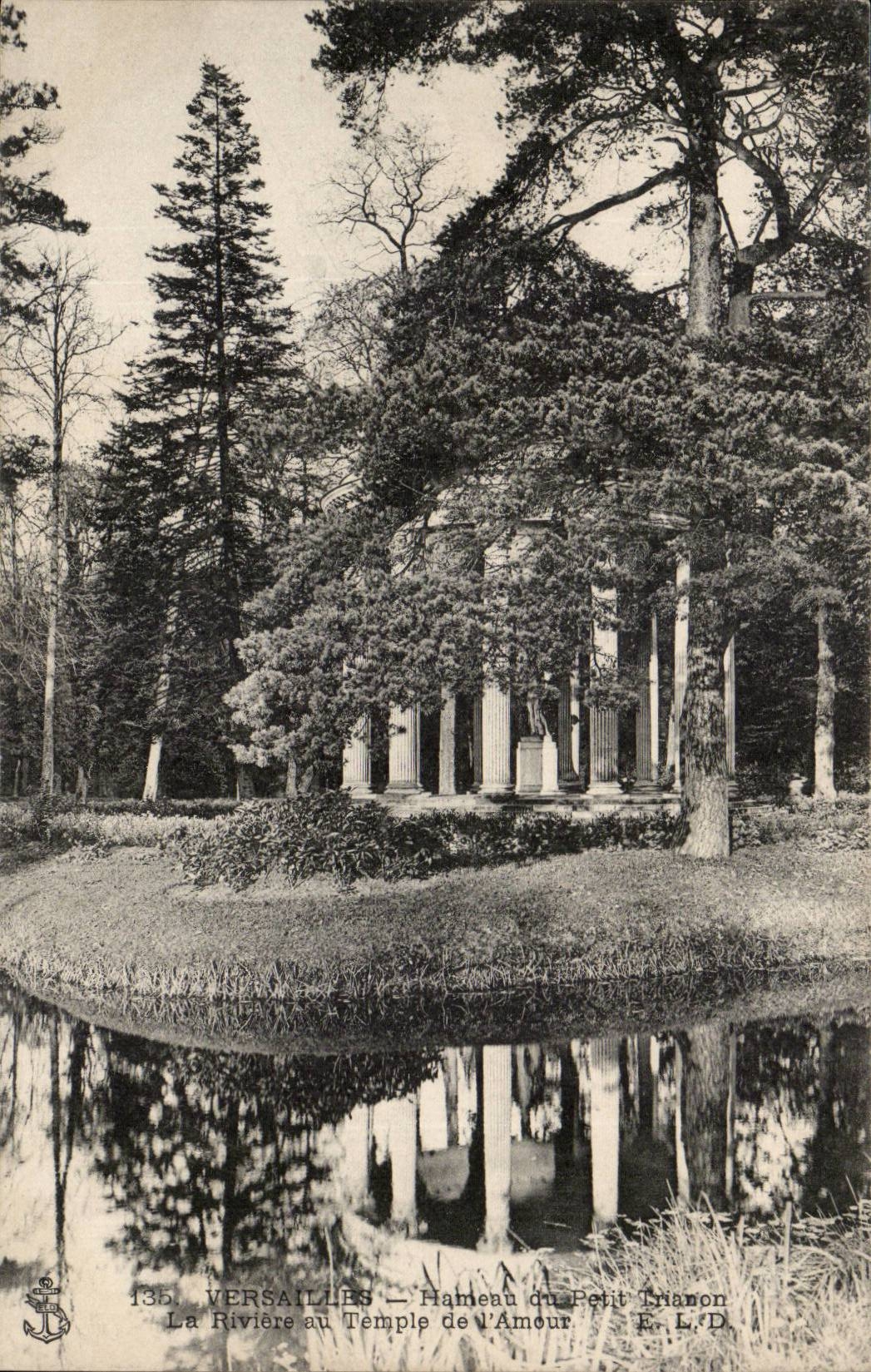Versailles CPA Hameau du TRianon La riviere du temple de l'amour