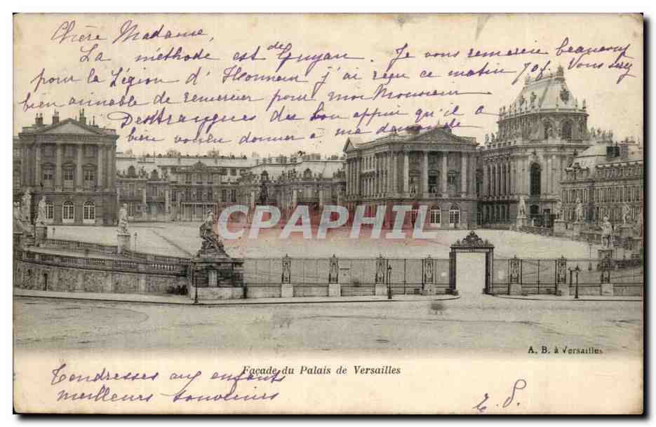 Versailles CPA Facade du palais
