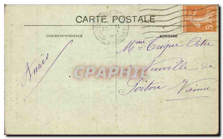 Toulouse CPA Le CApitole Cour Henri IV — Verso