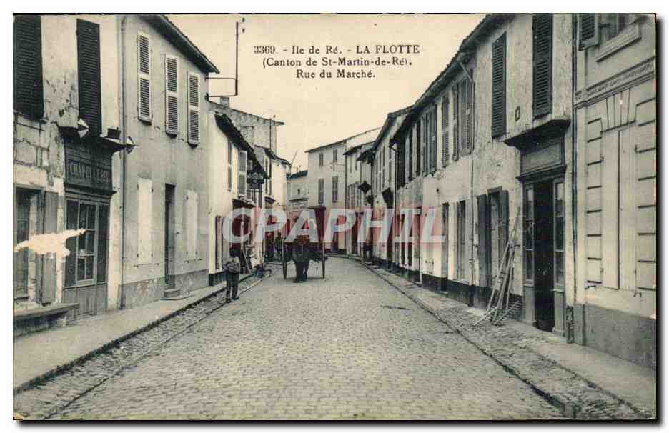 Ile de Re CPA La Flotte (canton de St Martin de Re) Rue du marche