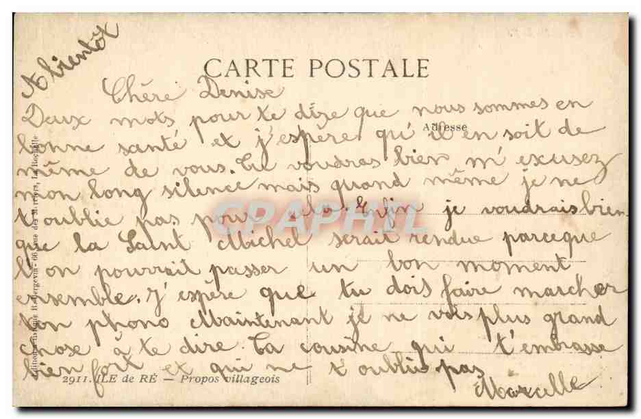 CPA Folklore Enfants Rouet Fileuse TOP — Verso
