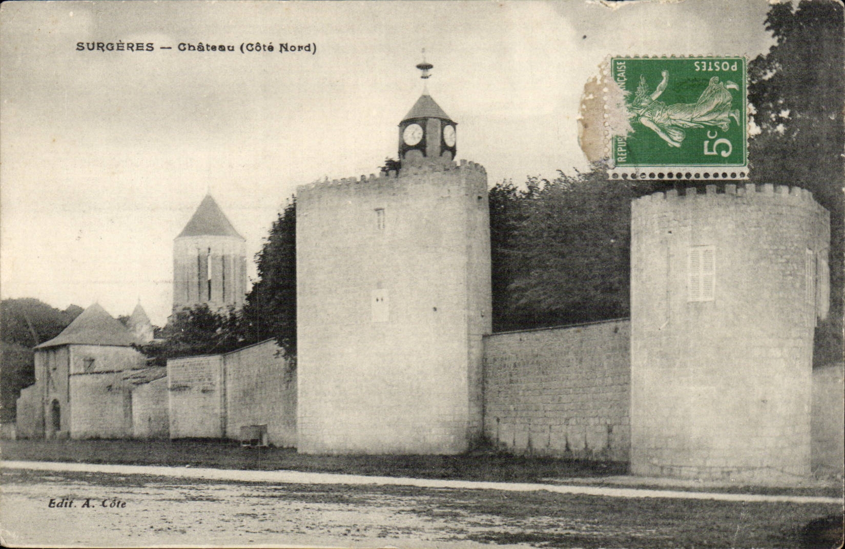 Surgeres CPA Chateau (cote Nord)