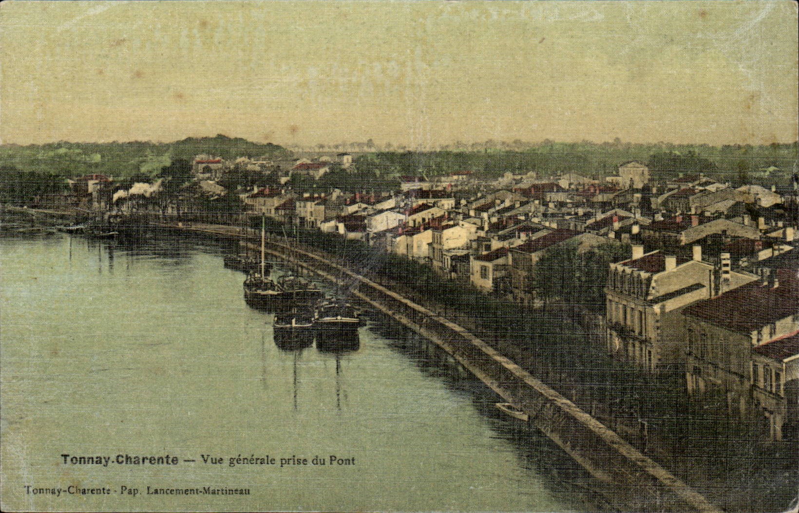 Tonnay Charente CPA Vue generale prise du pont