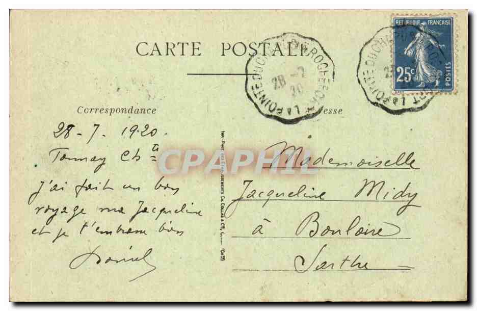 Tonnay Charente CPA Le greve (bateau boat) — Rückseite