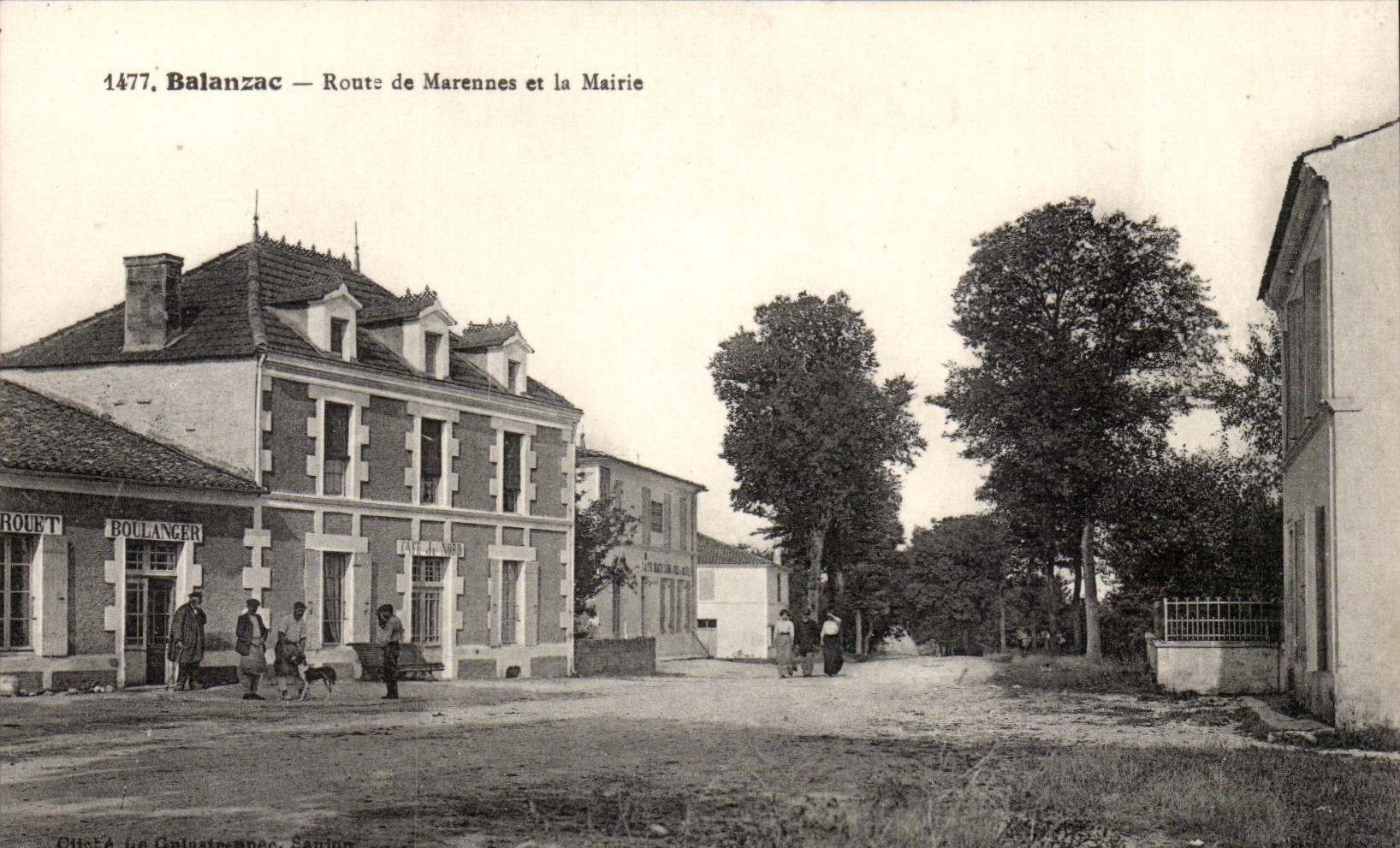Balanzac — Route de Marennnes et la Mairie — Quaté, Le Galuste, Sainjon