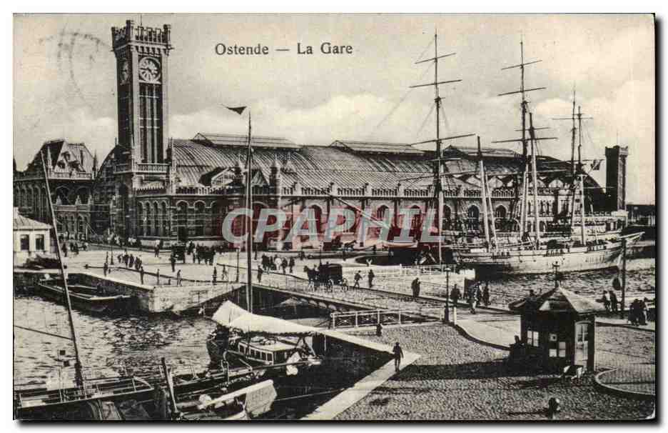 Ostende — La Gare — Éditeur inconnu, n° de série non visible
