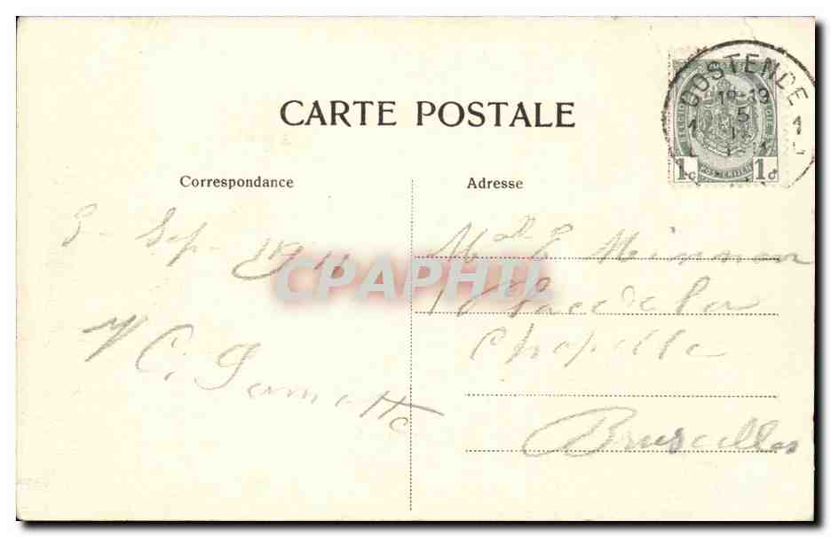 Ostende — La Gare — Éditeur inconnu, n° de série non visible — Rückseite