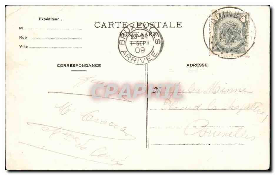 Belgie Belgique Duinbergen CPA La gare — Back