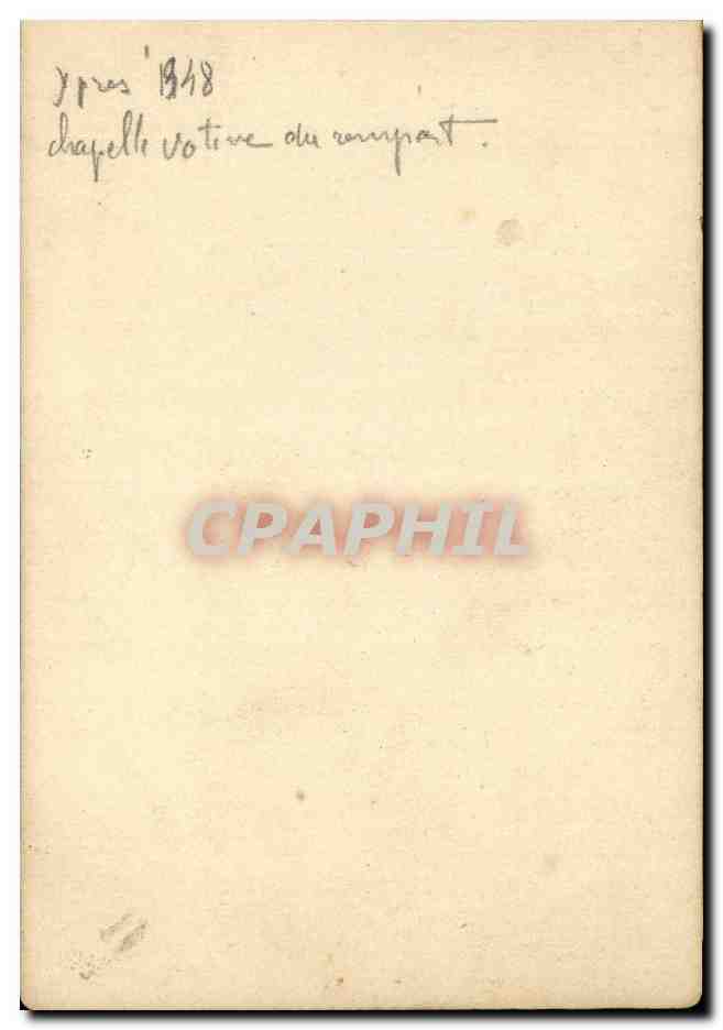 Belgie Belgique Ypres les remparts Chapelle votive du rempart 1948 — Rückseite