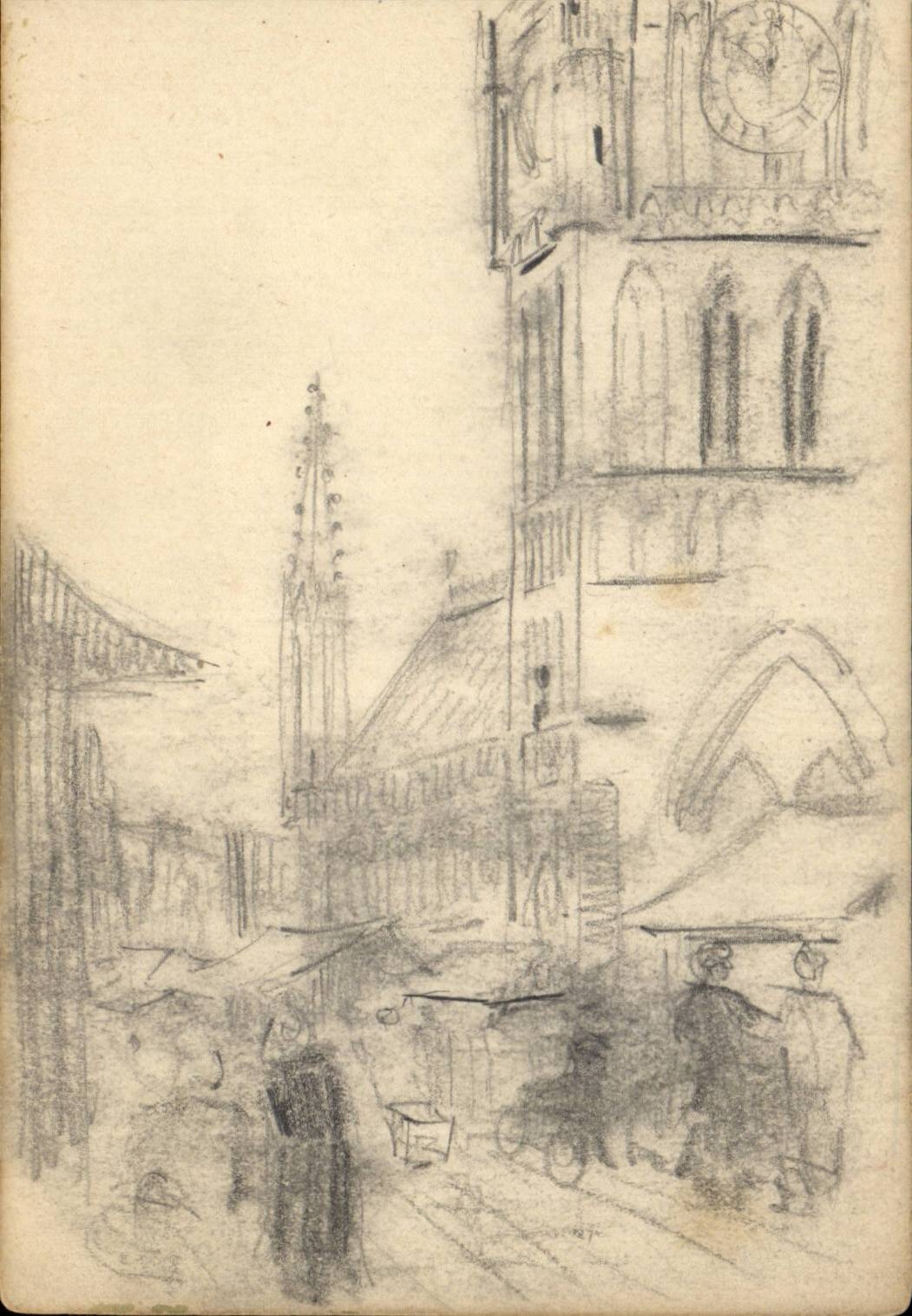 Belgie Belgique Ypres les remparts Chapelle votive Le marche 1948