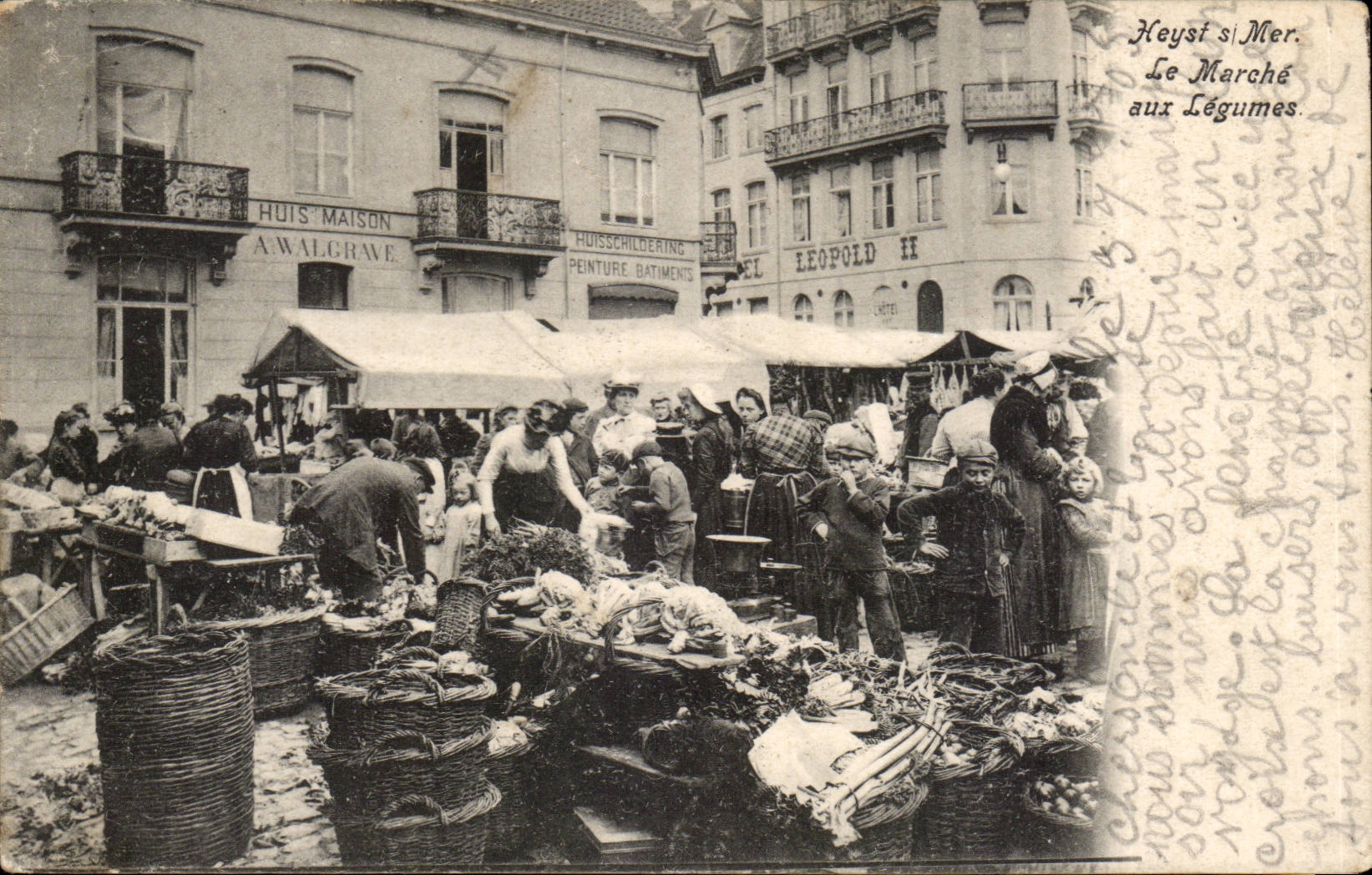 Belgie Belgique Heyst sur mer CPA Le marche aux legumes TOP