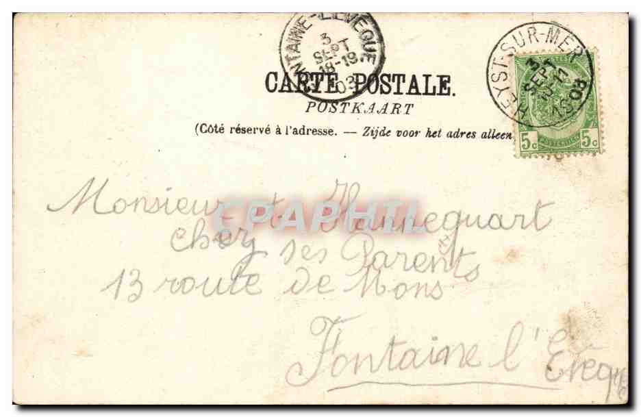 Belgie Belgique Heyst sur mer CPA Le marche aux legumes TOP — Back