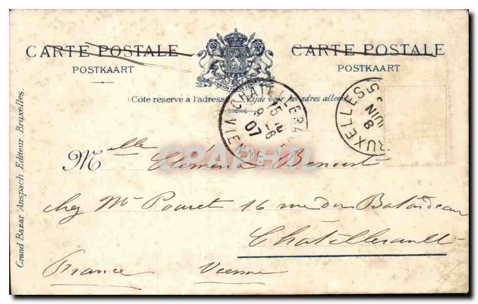 Bruxelles - Laitières — Reproduction interdite, N°98 — Verso