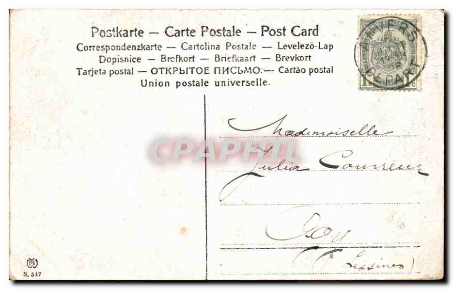 Belgique CPA Fantaisie Paysage  — Back