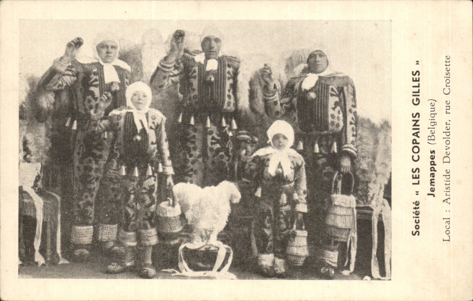 Belgique Belgie Societe les copains Gilles Jemappes Local Aristide Devolder rue Croisette CPA 