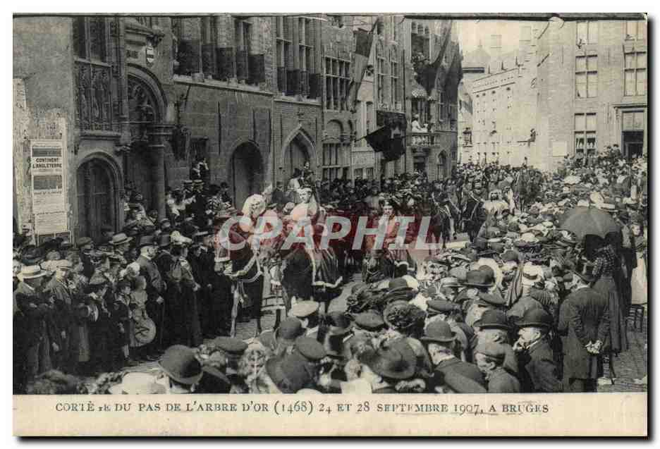 Cortège du Pas de l'Arbre d'Or (1468) — 24 et 28 septembre 1907, à Bruges