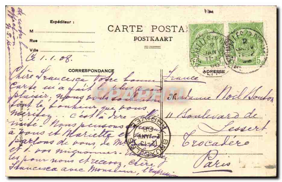 Cortège du Pas de l'Arbre d'Or (1468) — 24 et 28 septembre 1907, à Bruges — Rückseite