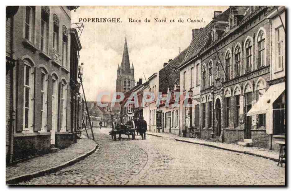 Belgique Belgie Poperinghe CPA Rues du Nord et de Cassel