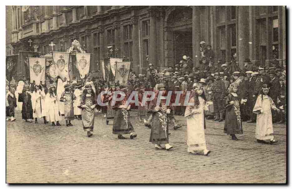 Belgique Belgie Bruges CPA Procession du Saint sang