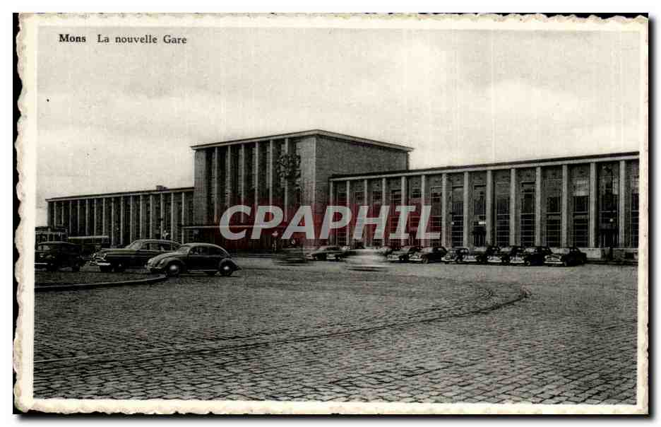 Belgique Belgie Mons CPA La nouvelle gare