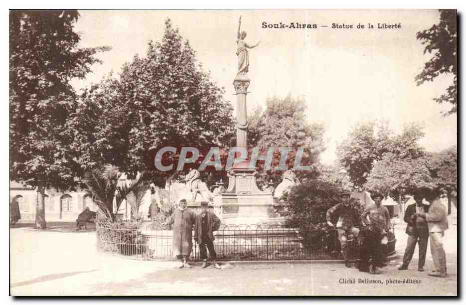 Tunisie Tunis CPA Statue de la liberte