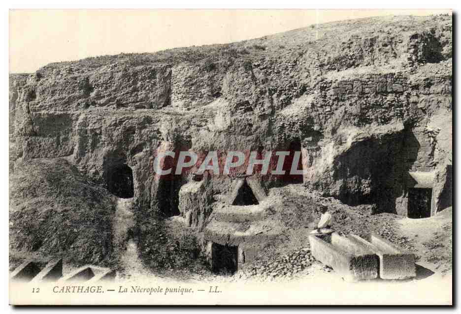Tunisie Carthage CPA La necropole punique