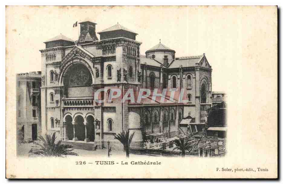 Tunisie Tunis CPA La cathedrale
