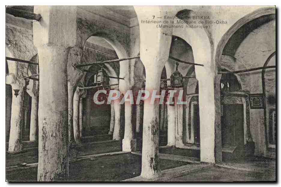 Intérieur de la Mosquée de Sidi-Okba — Environs de BISKRA (Monument historique) — Collection Idéale, n° 7