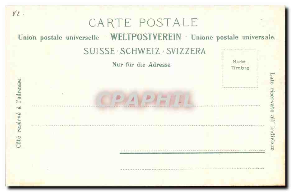 Suisse CPA Fluelen u der Bristenstock — Rückseite